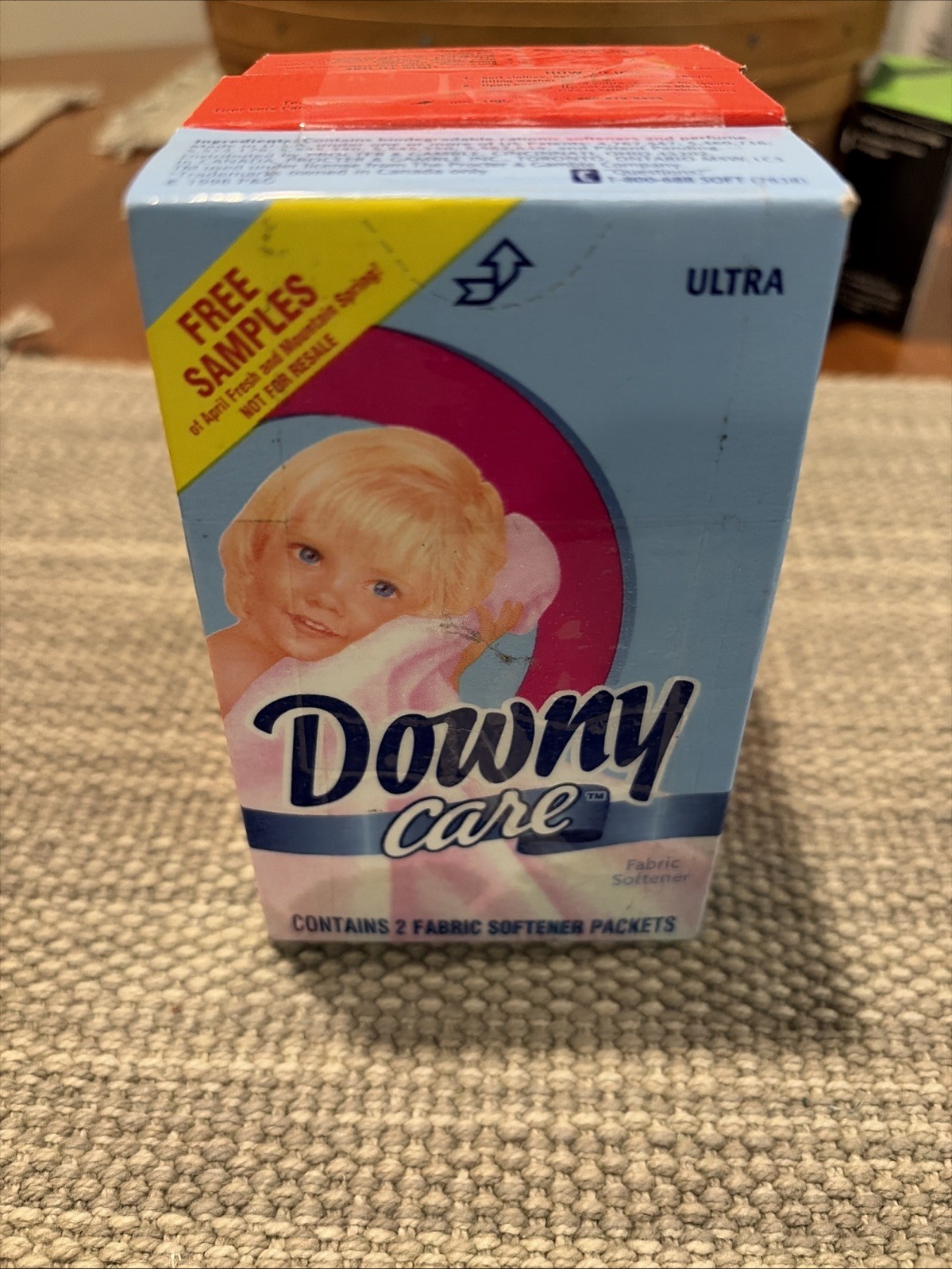 Tide w/ Bleach Laundry Detergent Powder Sample VTG 1998 & Downy 1998 READ MORE