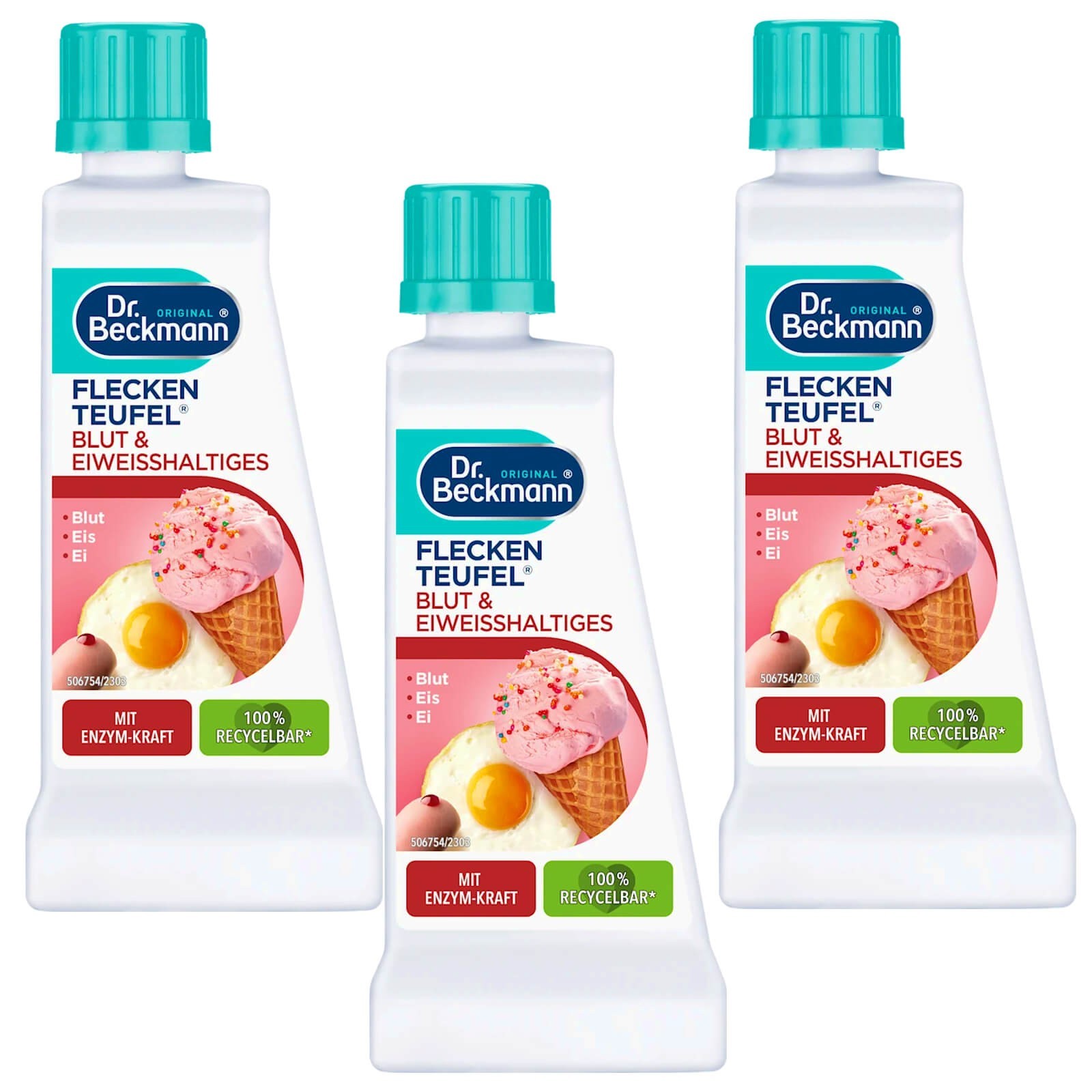 3x Dr Beckmann Stain Remover 50ml Stain Devil Blood & Protein #01