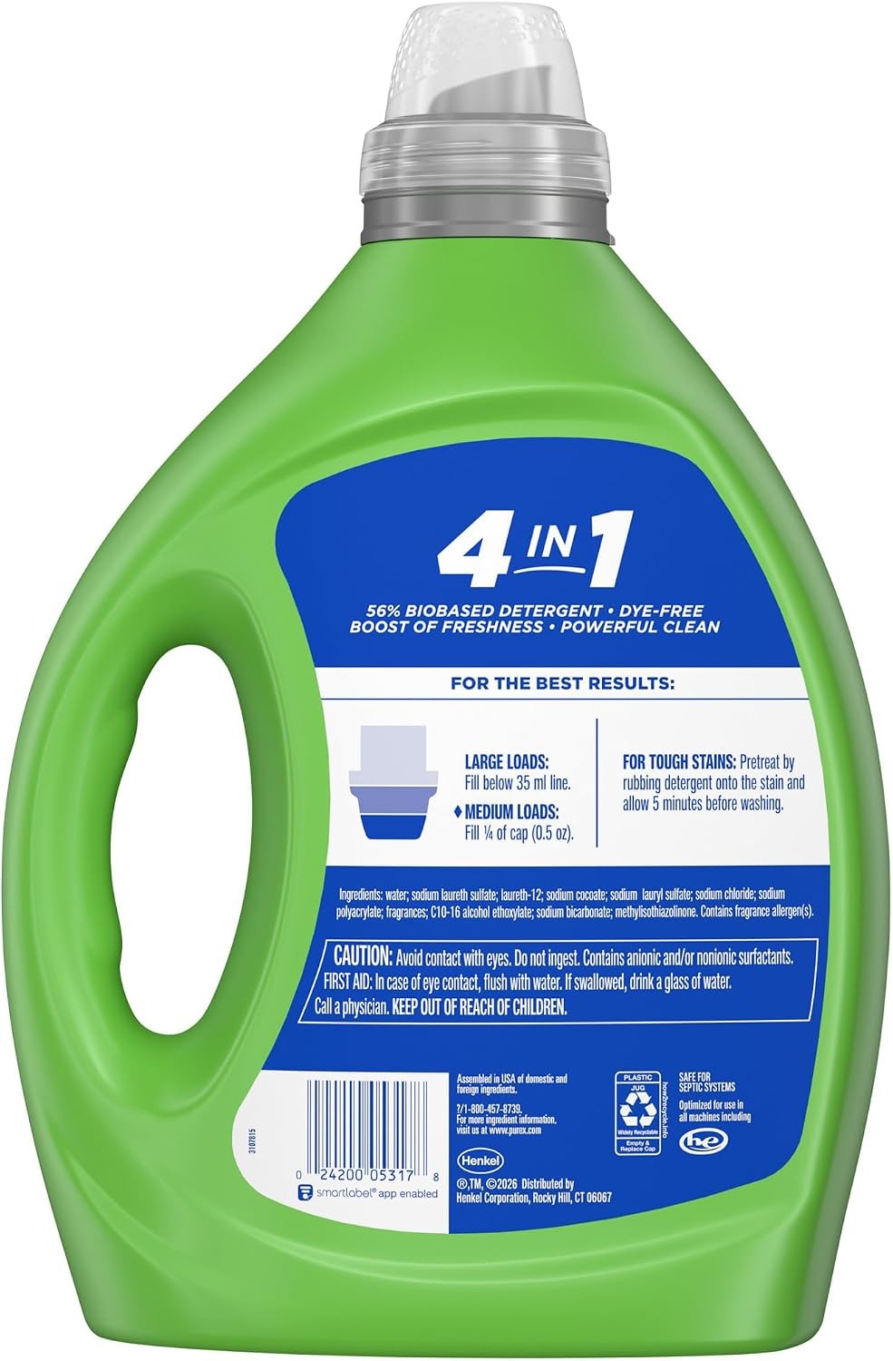 Natural Elements Fresh Lilies & Linen Liquid Detergent, 82.5 oz, 165 Loads,