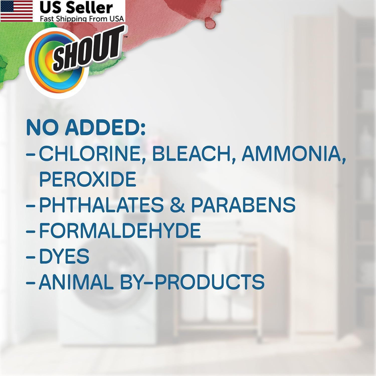 Shout Triple-Acting Laundry Stain Remover for 60 Fl Oz (Pack of 1), Multi