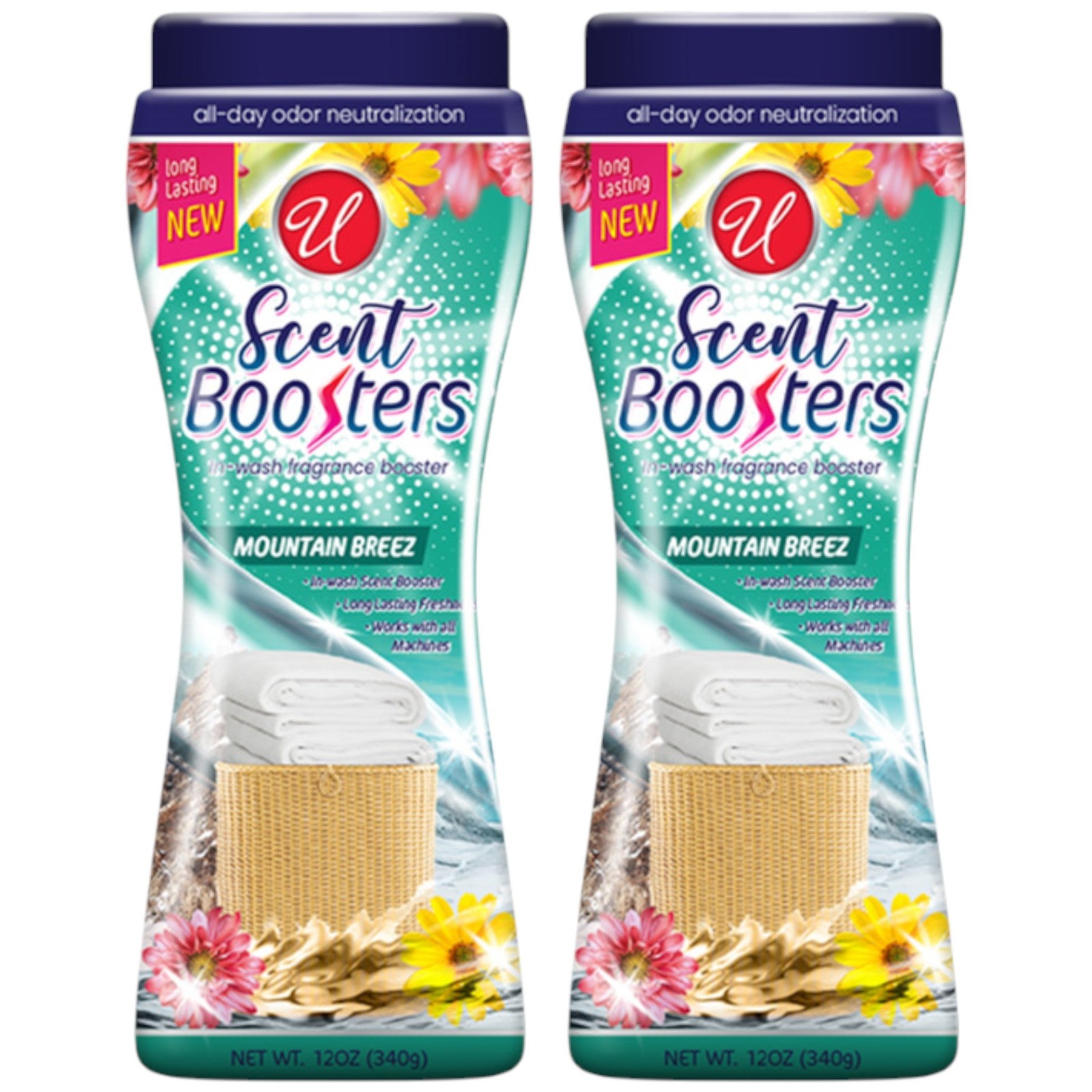 Mountain Breeze In-Wash Laundry Fragrance Booster, 12oz (340g) (Pack of 2)