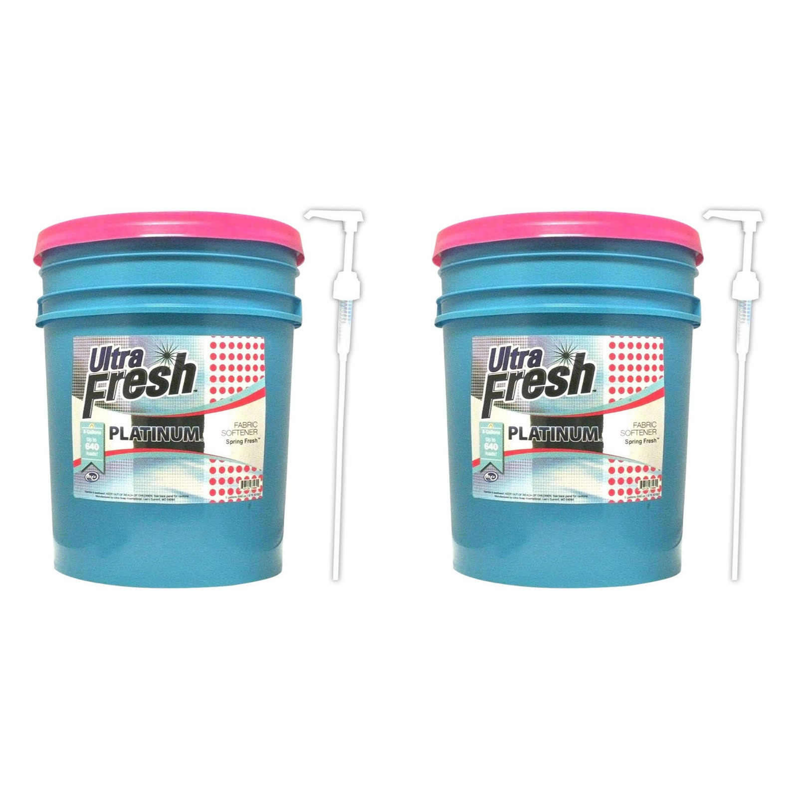 Ultra Fresh Platinum 5 Gal Spring Fresh Fabric Softener Up to 640 Loads (2 Pack)