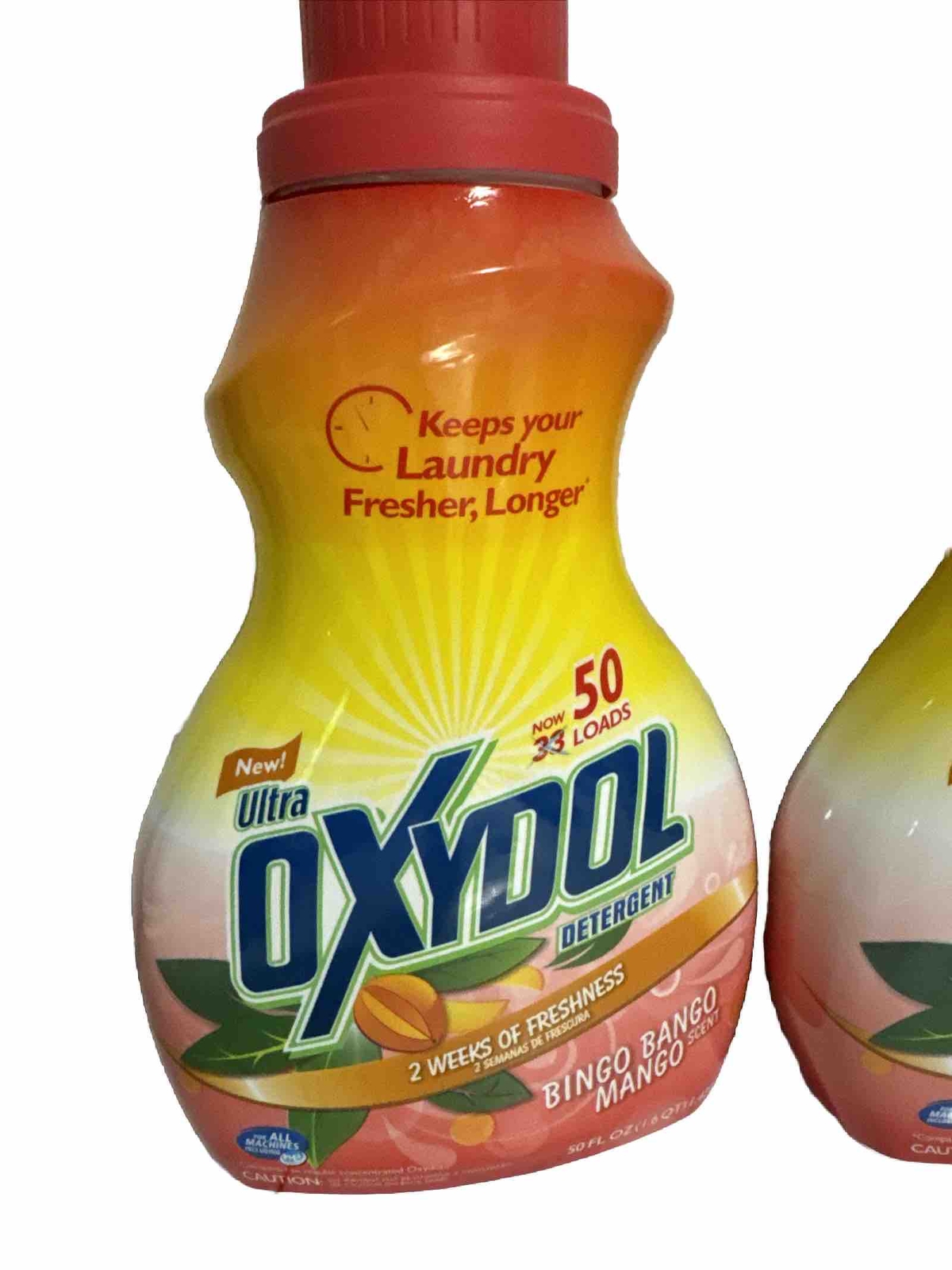(2) Oxydol Liquid Laundry Detergent BINGO BANGO MANGO Scent 50 oz 50 Loads