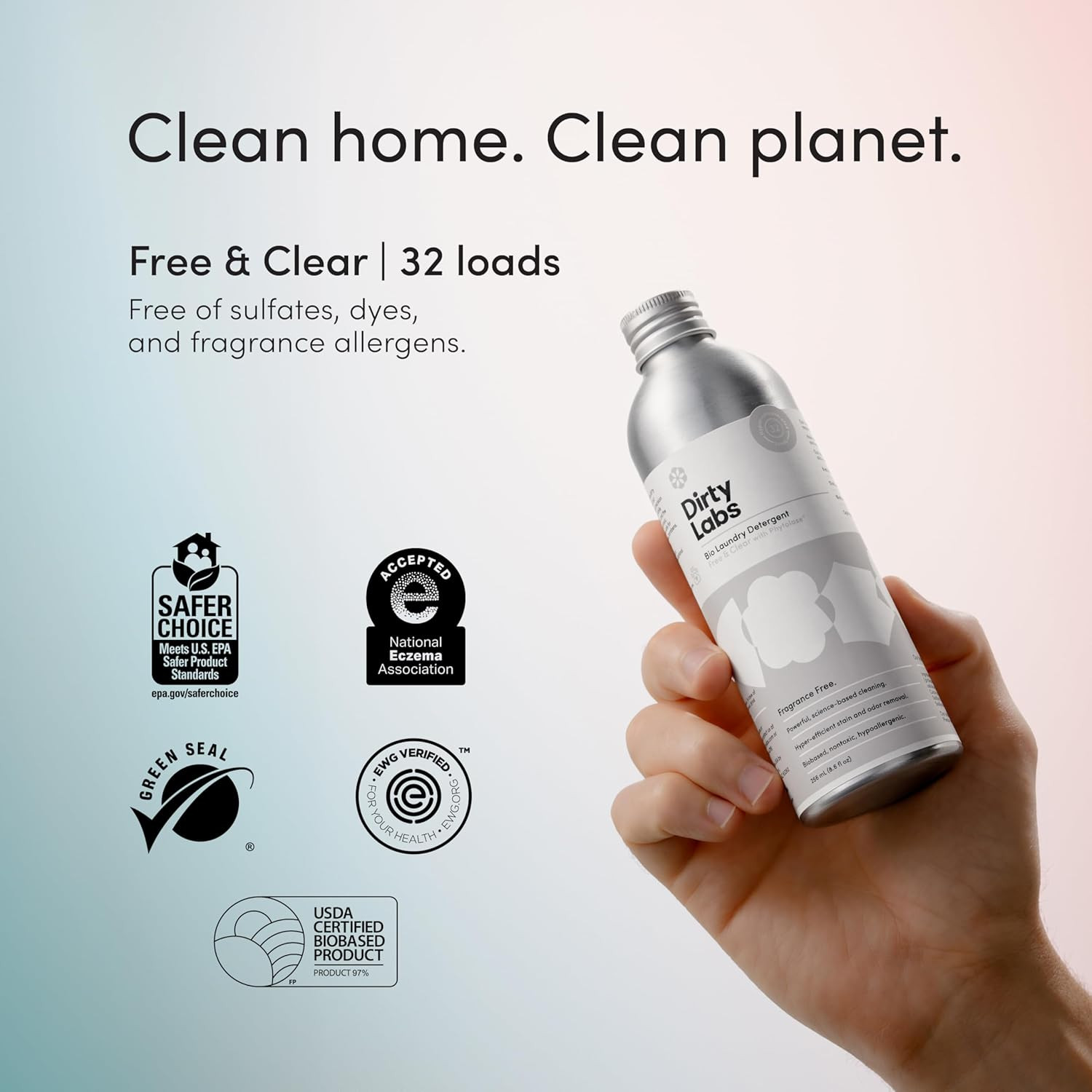| Scent Free | Bio-Liquid Laundry Detergent 8.6 Fl Oz (Pack of 1)