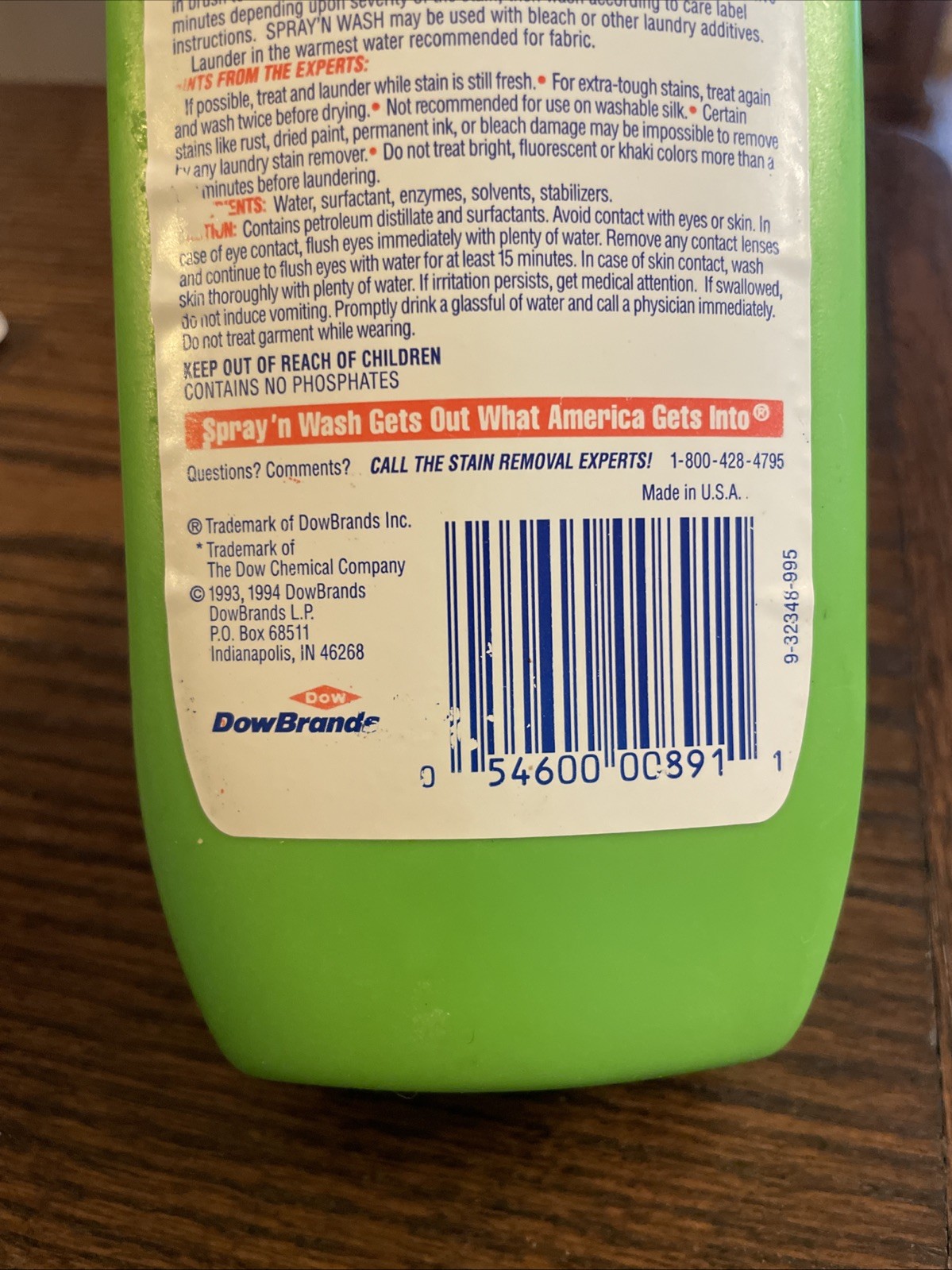 Spray ‘n Wash Gel Laundry Tough Stain Remover 9.1 oz. Dow 1993