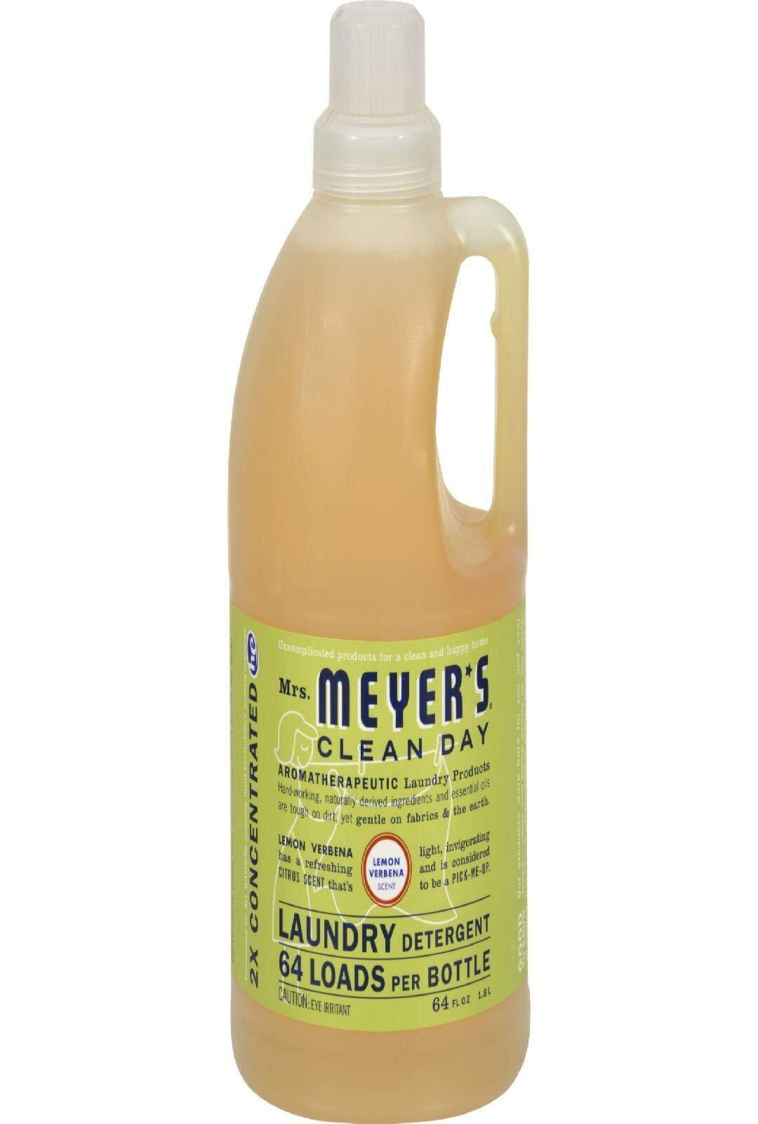 MRS. MEYER’S CLEAN DAY Laundry Detergent Bottle, Lemon Verbena, 64 Oz
