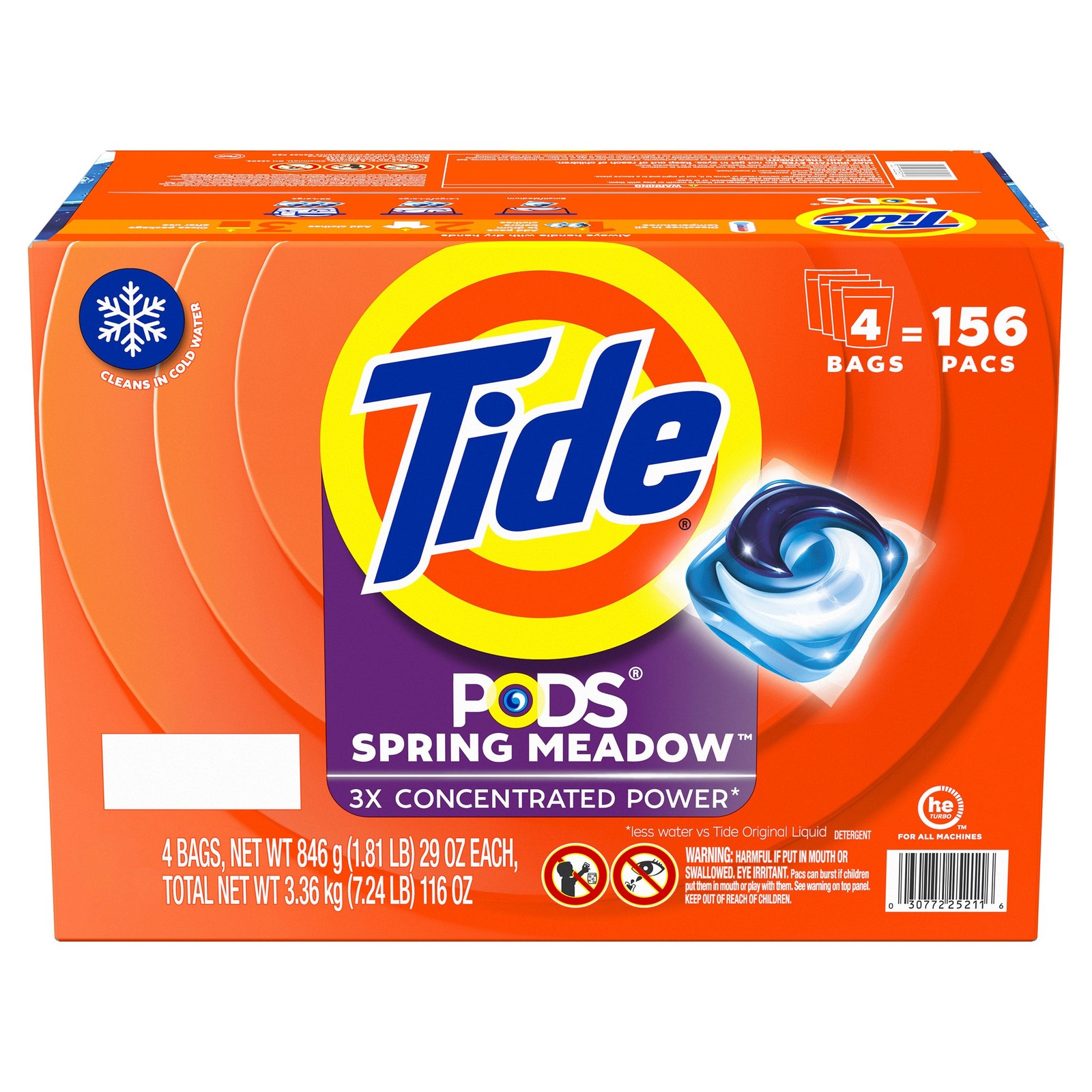 TIDE SPRING MEADOW PODS 156 CT