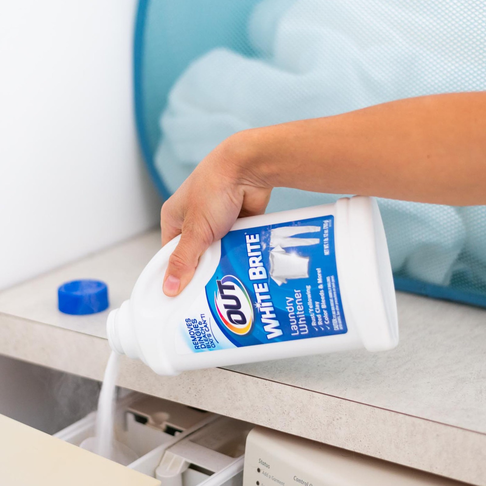 OUT White Brite Laundry Whitener Powder, Stain Remover 28 Ounce (Pack of 2)