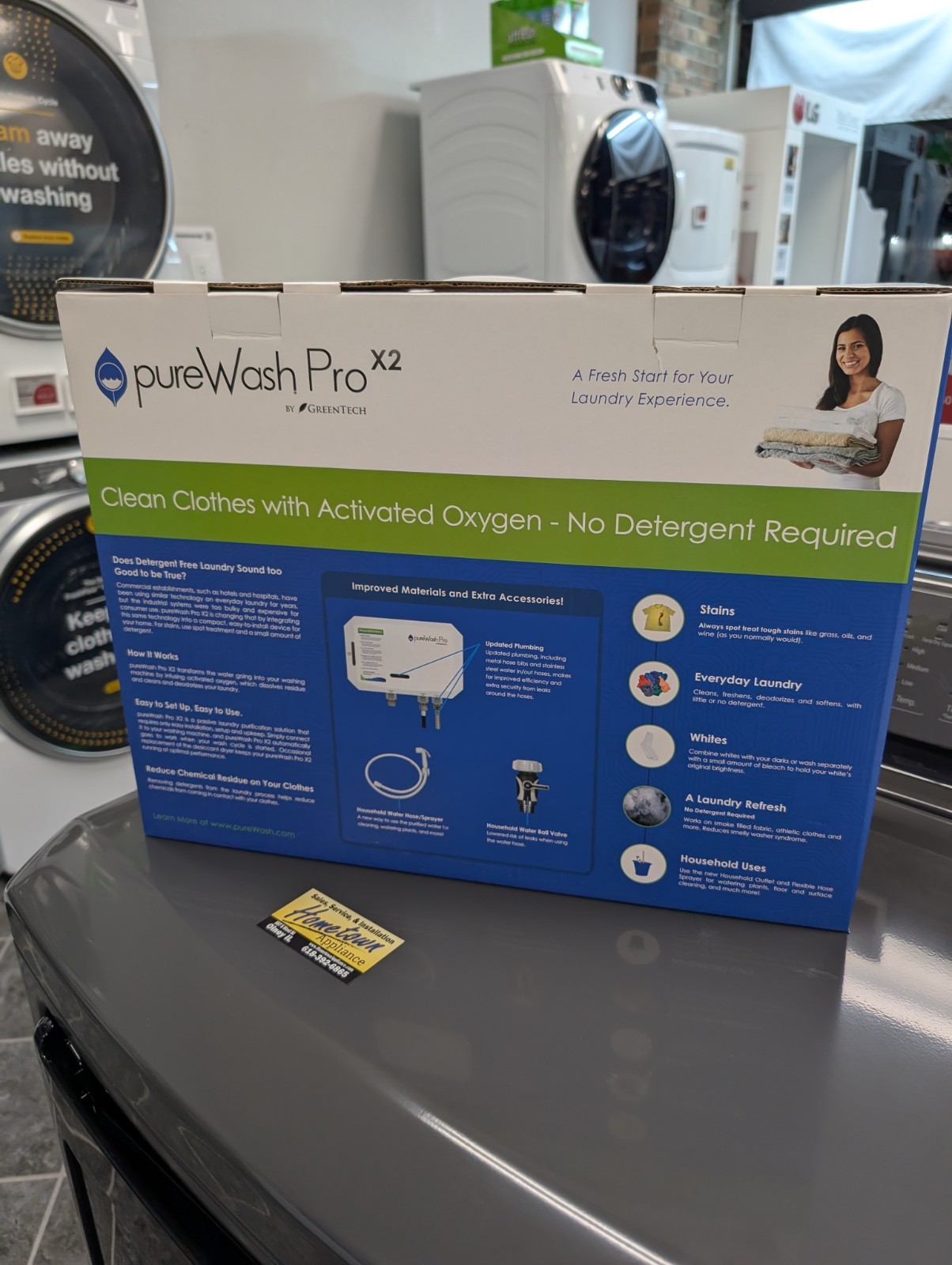 GreenTech PureWash Pro X2 Sanitizing Detergent-Less Laundry System