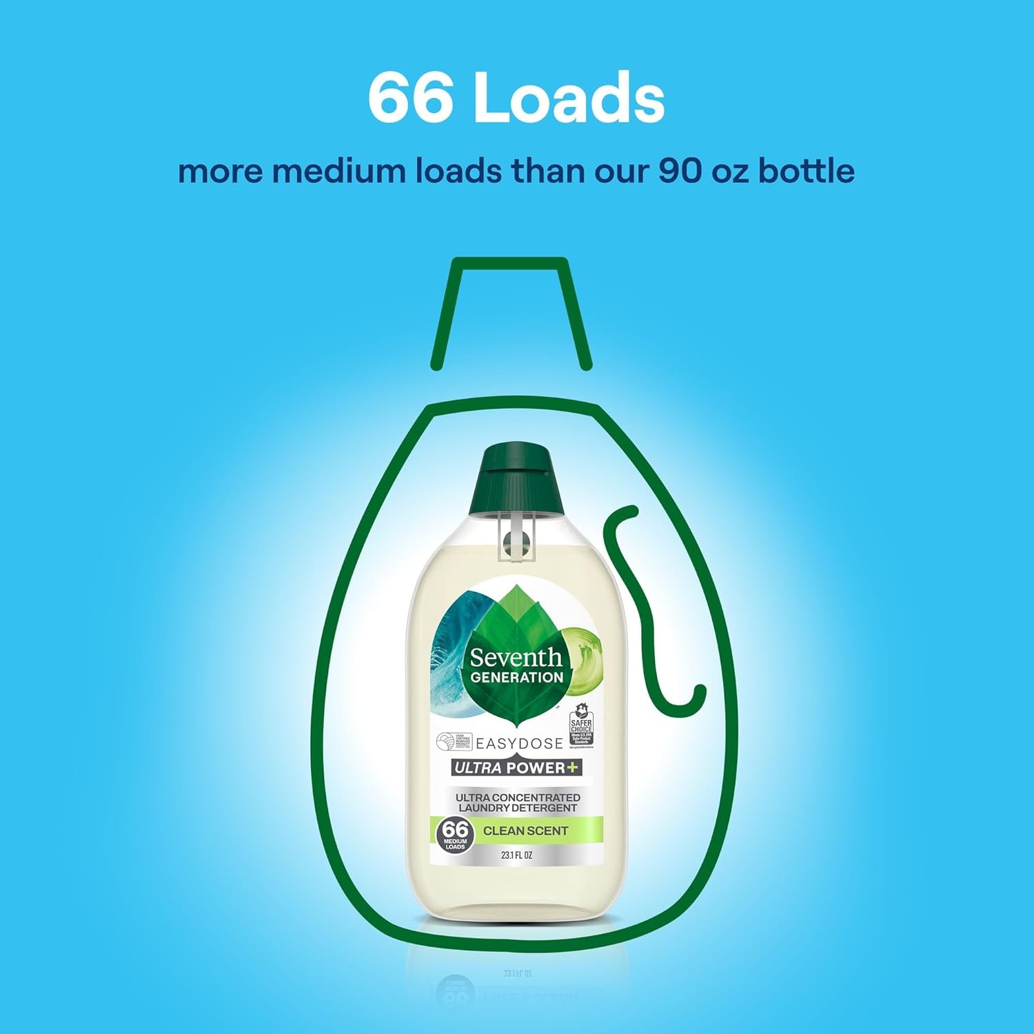 Laundry Detergent Ultra Power Plus Clean Scent 23.1 Fl Oz