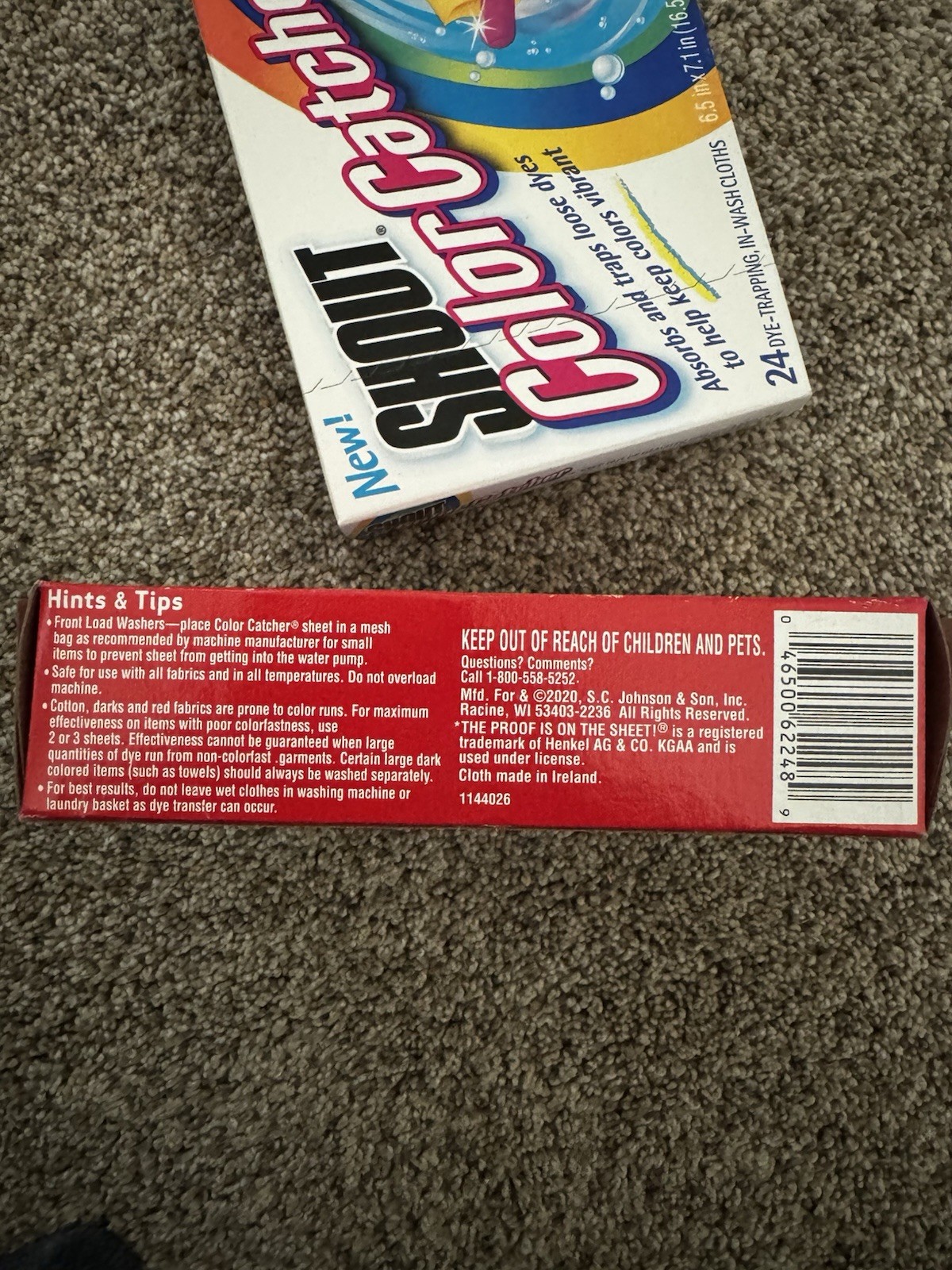 2-Shout Color Catcher, Laundry Dye-Trapping Sheets, 24 Sheets Vtg 2002 New 2020