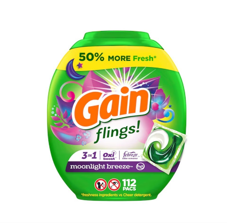 [DEAL] 3 PACK Gain Flings Moonlight Breeze HE Laundry Detergent 112 Loads