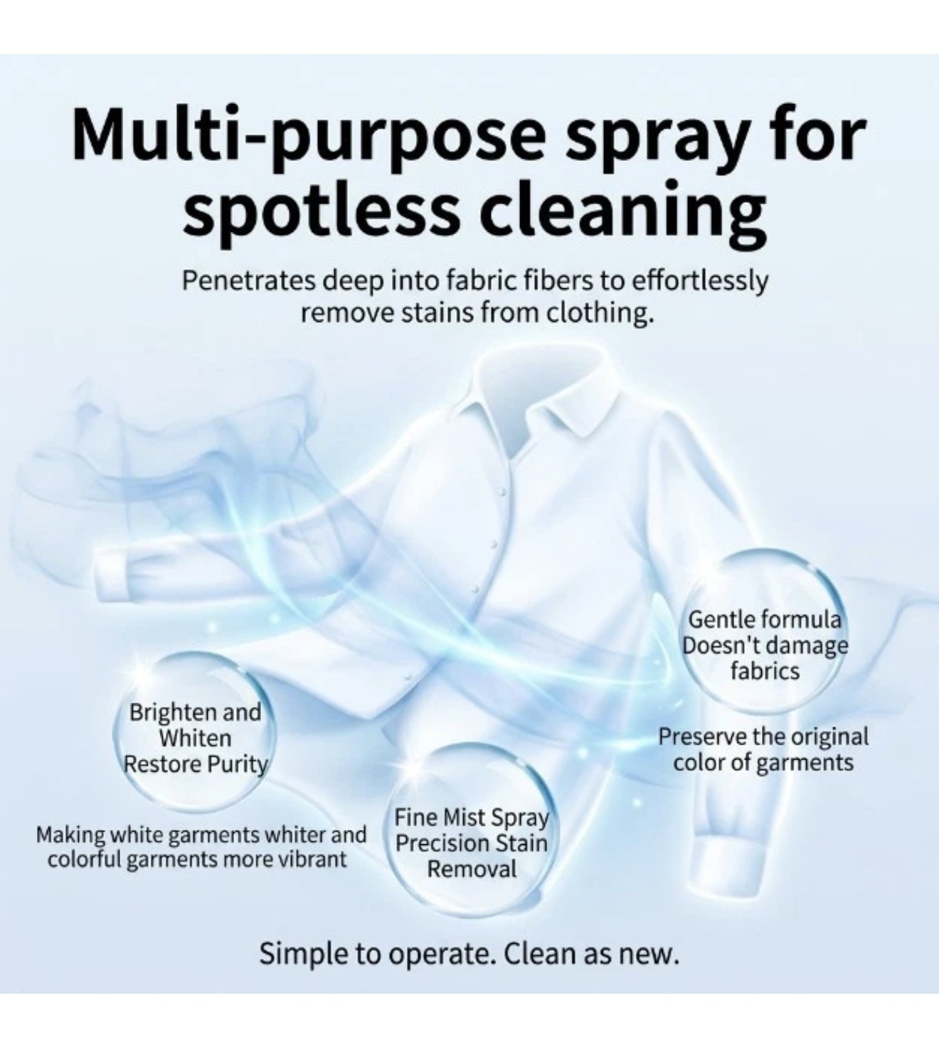 Non-ionic Laundry Stain Removal Emulsifier,Stain Removal Clothes Dry-Clean Spray