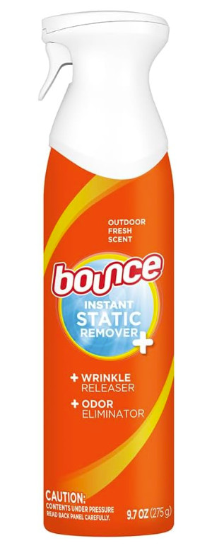 Bounce Anti Static Spray, Wrinkle Release, Odor Eliminator, 9.7oz