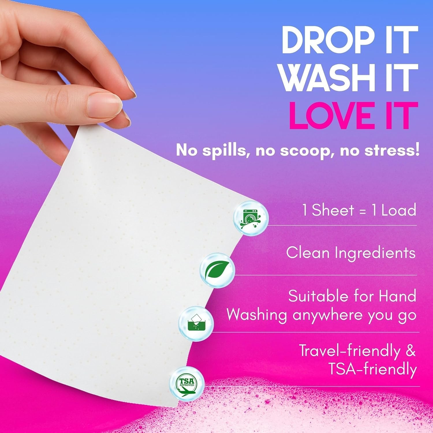 Eco Friendly Laundry Detergent Sheets Ocean Breeze Scent – 5in1 Plant Based L…