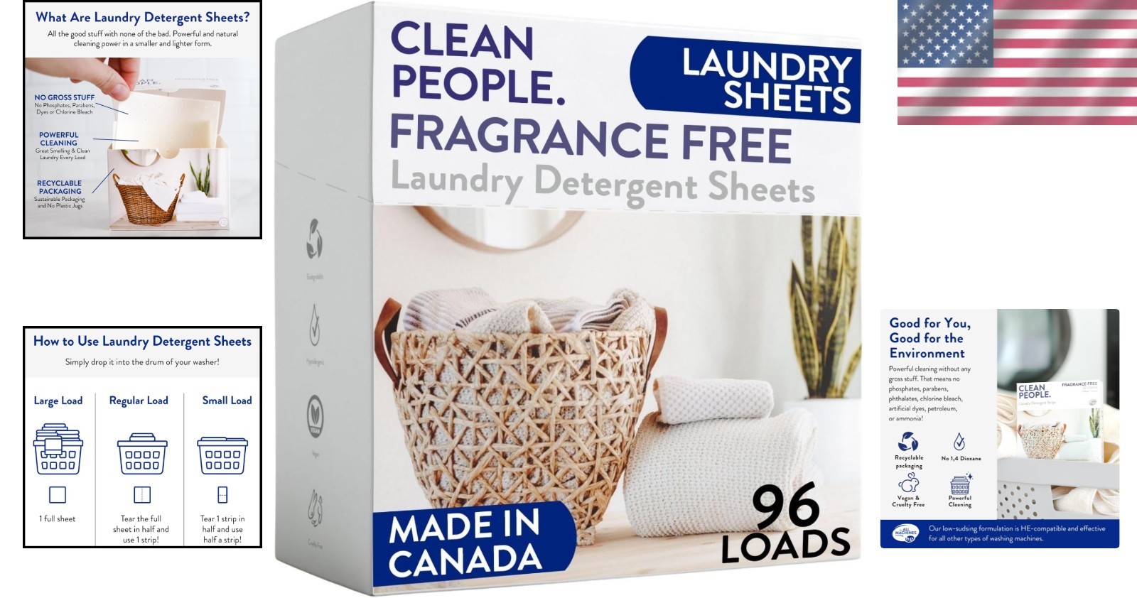 Eco-Conscious 96 Count Laundry Soap Sheets – Stain Fighting & Approved