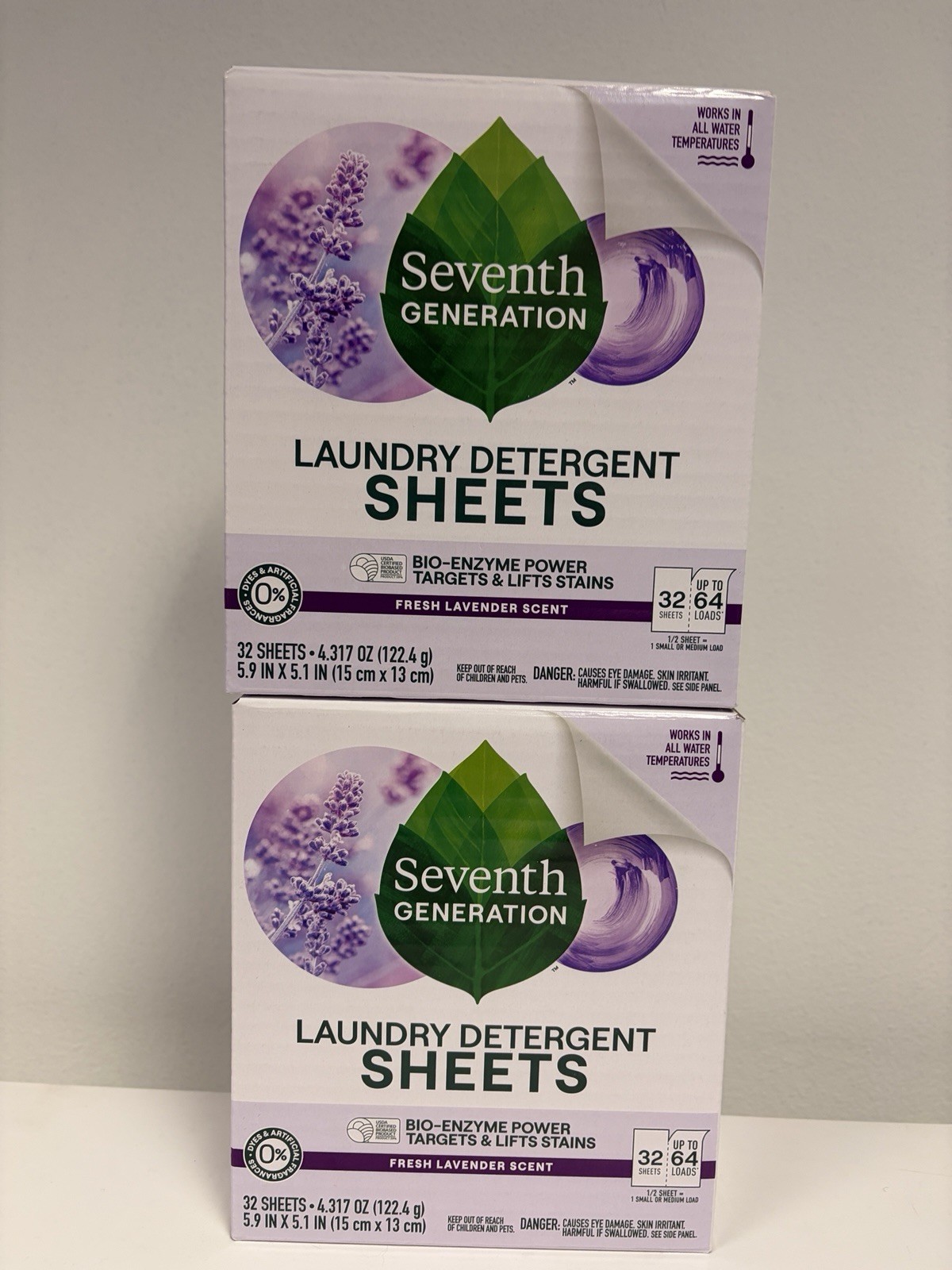 Seventh Generation Laundry Detergent Sheets Fresh Lavender, 32ct Lot Of 2
