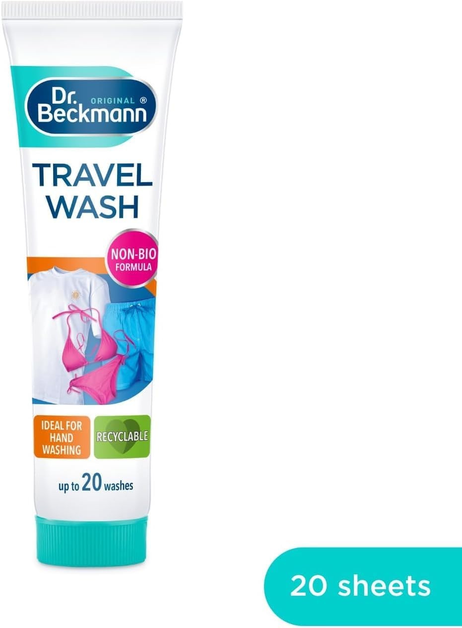 Dr. Beckmann Travel Wash Liquid Detergent 100ml, Up to 20 Washes