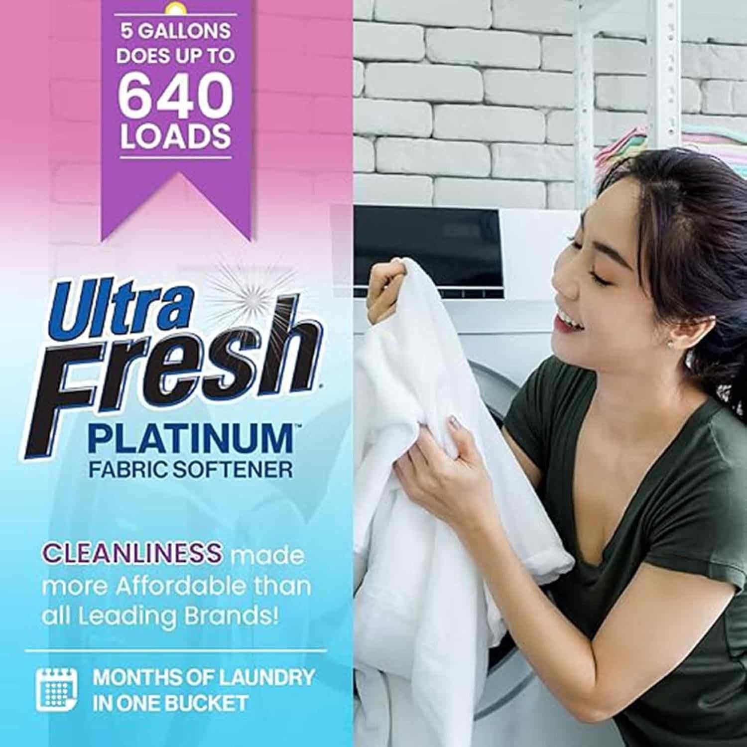 Platinum Fabric Softener for Laundry up to 640 Loads Lavender 5 Gallons –