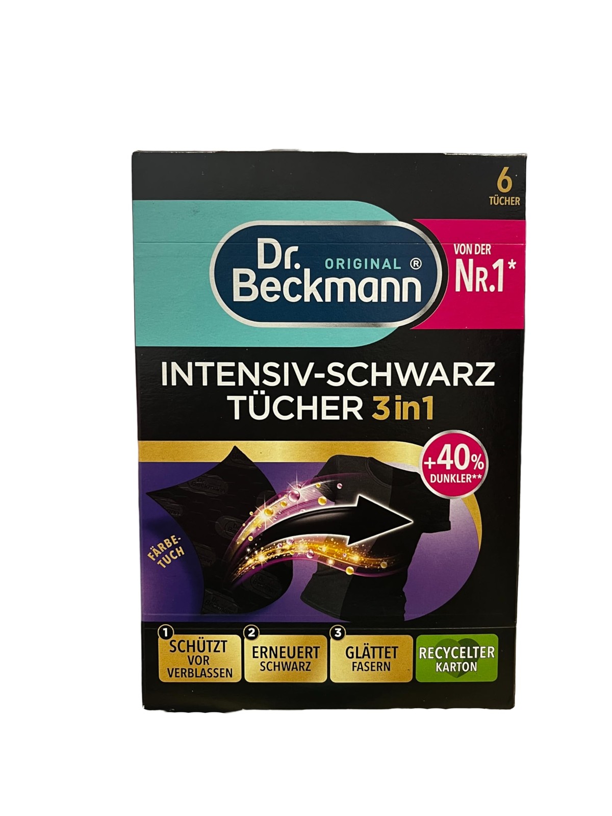 Dr. Beckmann Intensive black cloths, for intense and smooth fibres, 6…