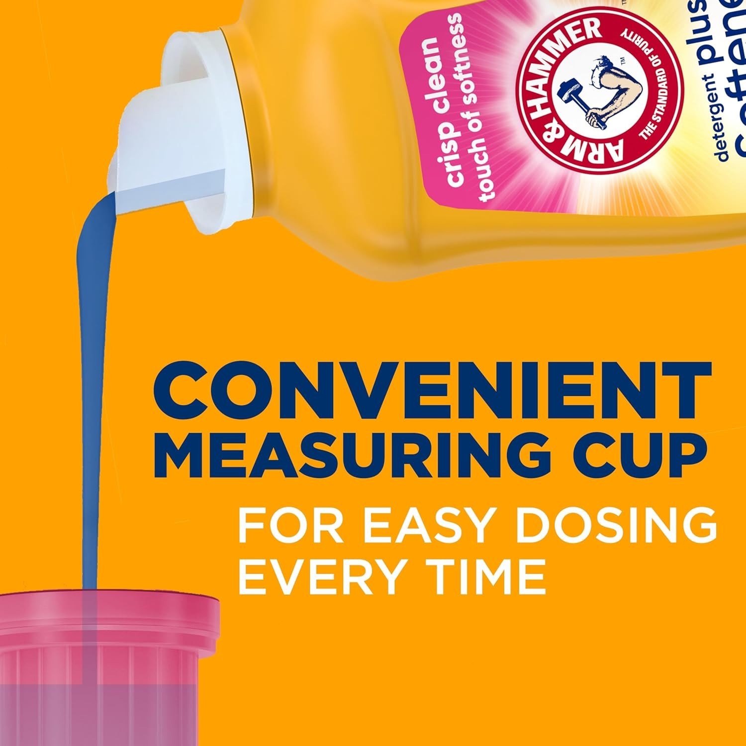 “ARM & HAMMER Plus a Touch of Softener, 77 Loads, Liquid Laundry 100.5 Fl oz