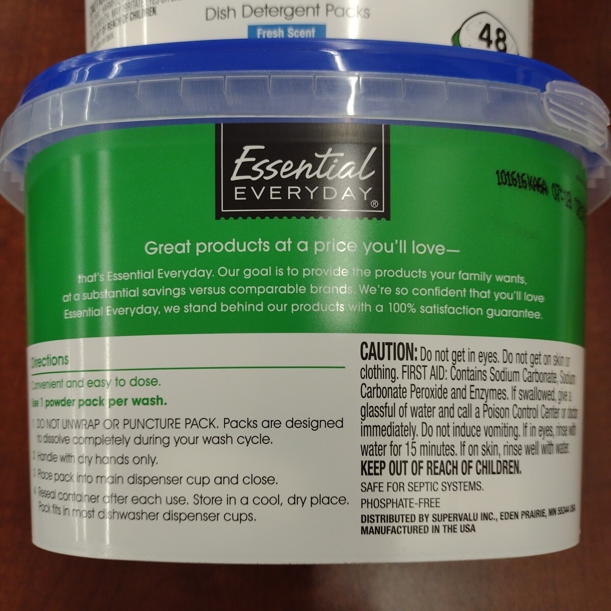 Essential Everyday Fresh Scented Dish Detergent Packs (2 Pack)