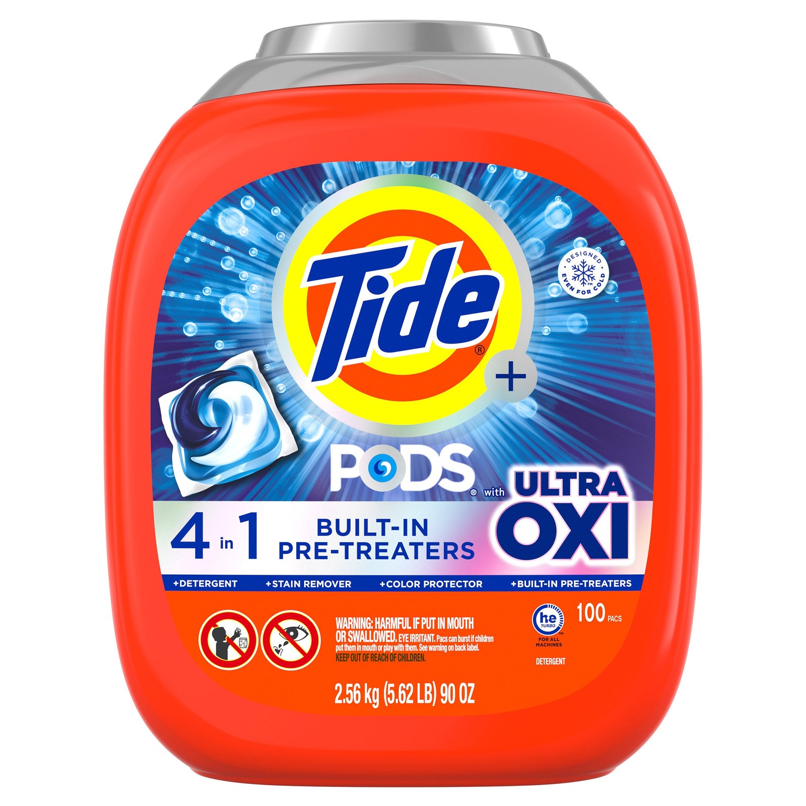 Tide + Ultra OXI Laundry Detergent PODS 100 ct