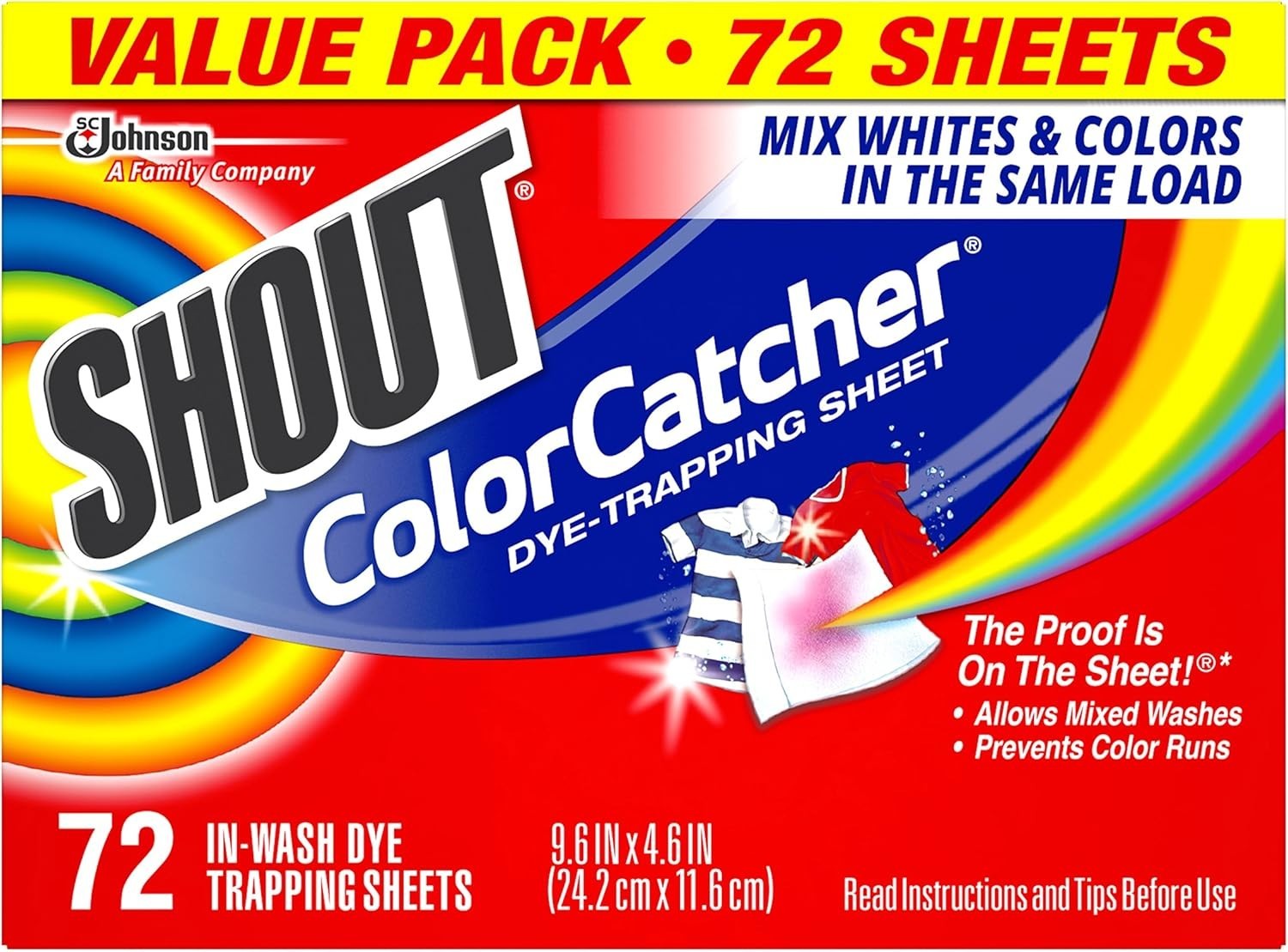 Dye-Trapping Color Catchers for Laundry – Maintain Brightness, 144 Total Sheets