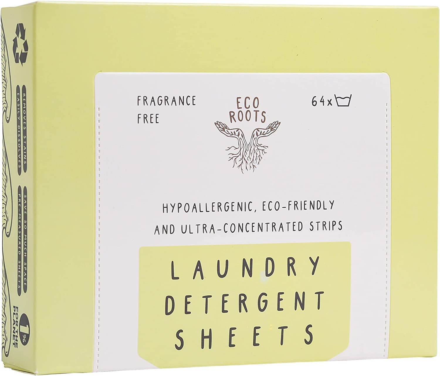 ECO ROOTS Laundry Detergent Sheets 64 loads | ECO FRIENDLY Unscented Sheets, …