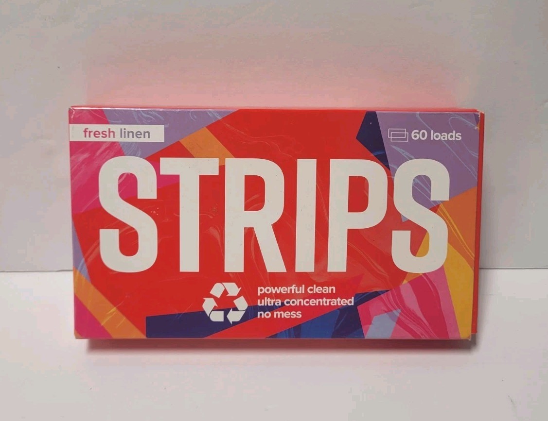 STRIPS – Laundry Detergent Sheets Up To 60 Loads – Fresh Linen Scent