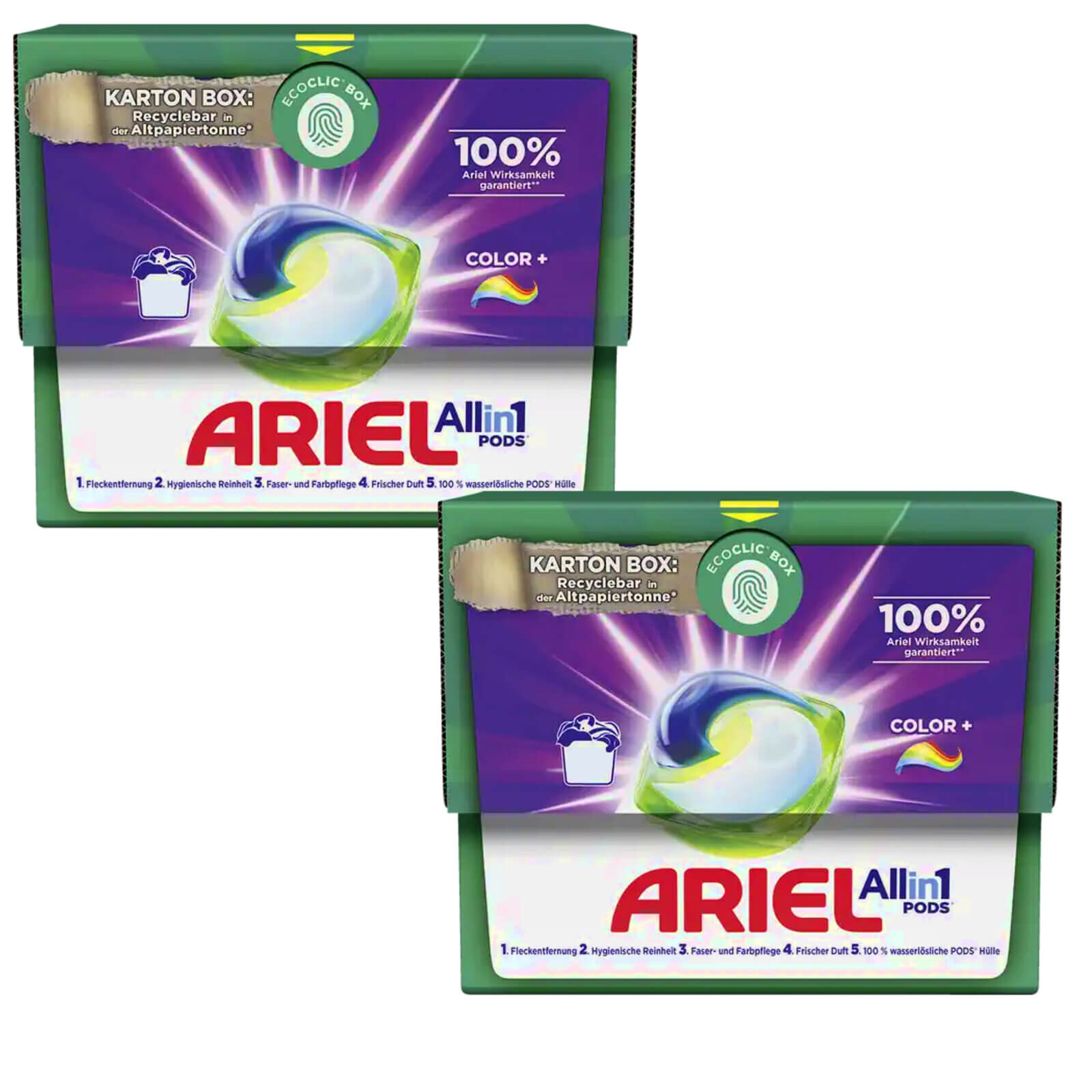 2x 15 Wl Ariel Compact Actilift Power Color Pods All IN 1 Laundry Universal