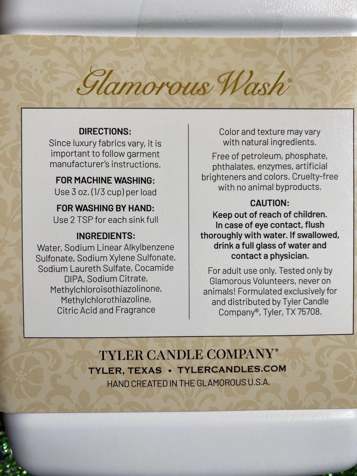 TYLER Candle Diva Glamorous Wash Diva, 907g. 32 Fl Oz (Pack of 1) Liquid Laundry