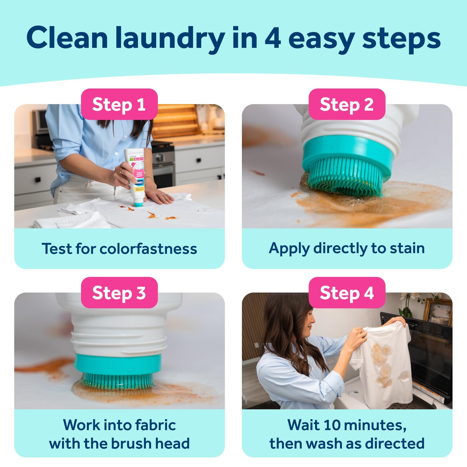 Laundry Stain Scrubber & Remover (8.4 Fl Oz), Extra-Strength Bio-Enzyme Formu…