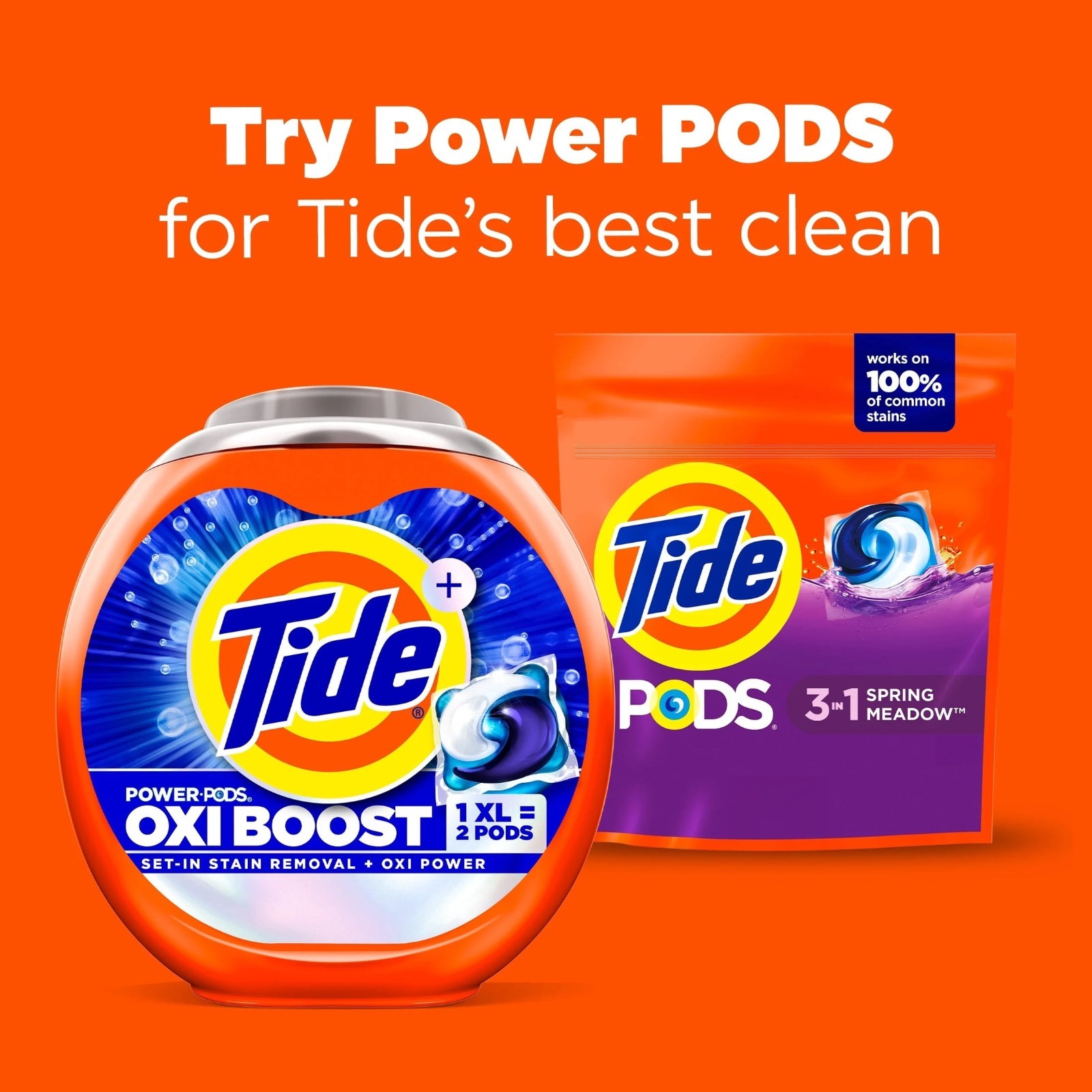2 Pack Tide PODS Laundry Detergent Pacs Spring Meadow 76 Count 152 Total
