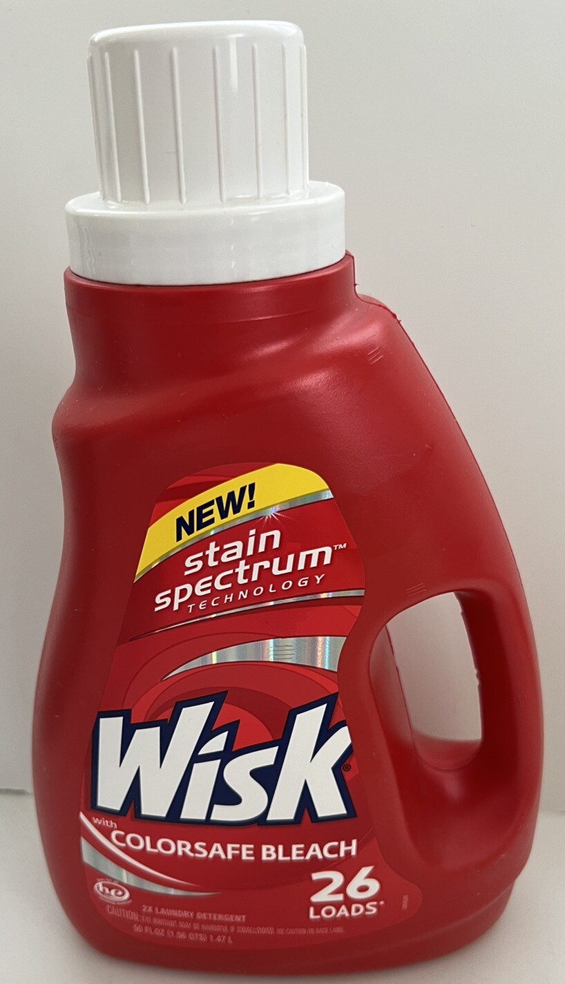 Wisk Colorsafe Bleach Laundry Detergent HE 50 Ounces 26 Loads
