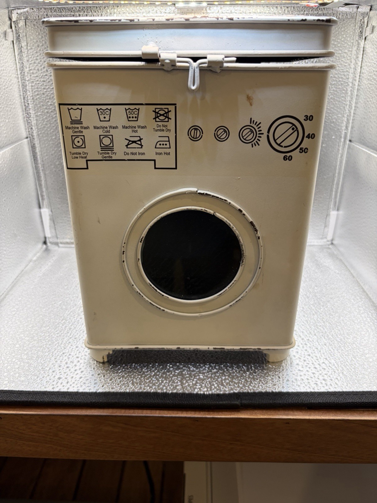 Metal Washing Machine Laundry Room Container Detergent Storage
