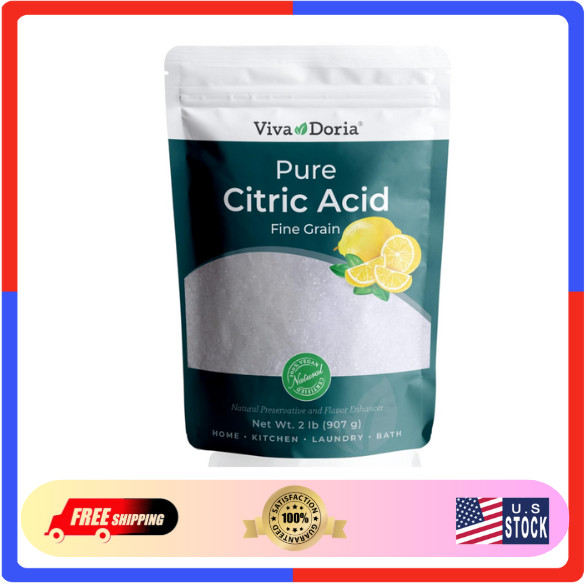 100% Pure Citric Acid, Food Grade, Fine Grain, 2 Lb (907 G)