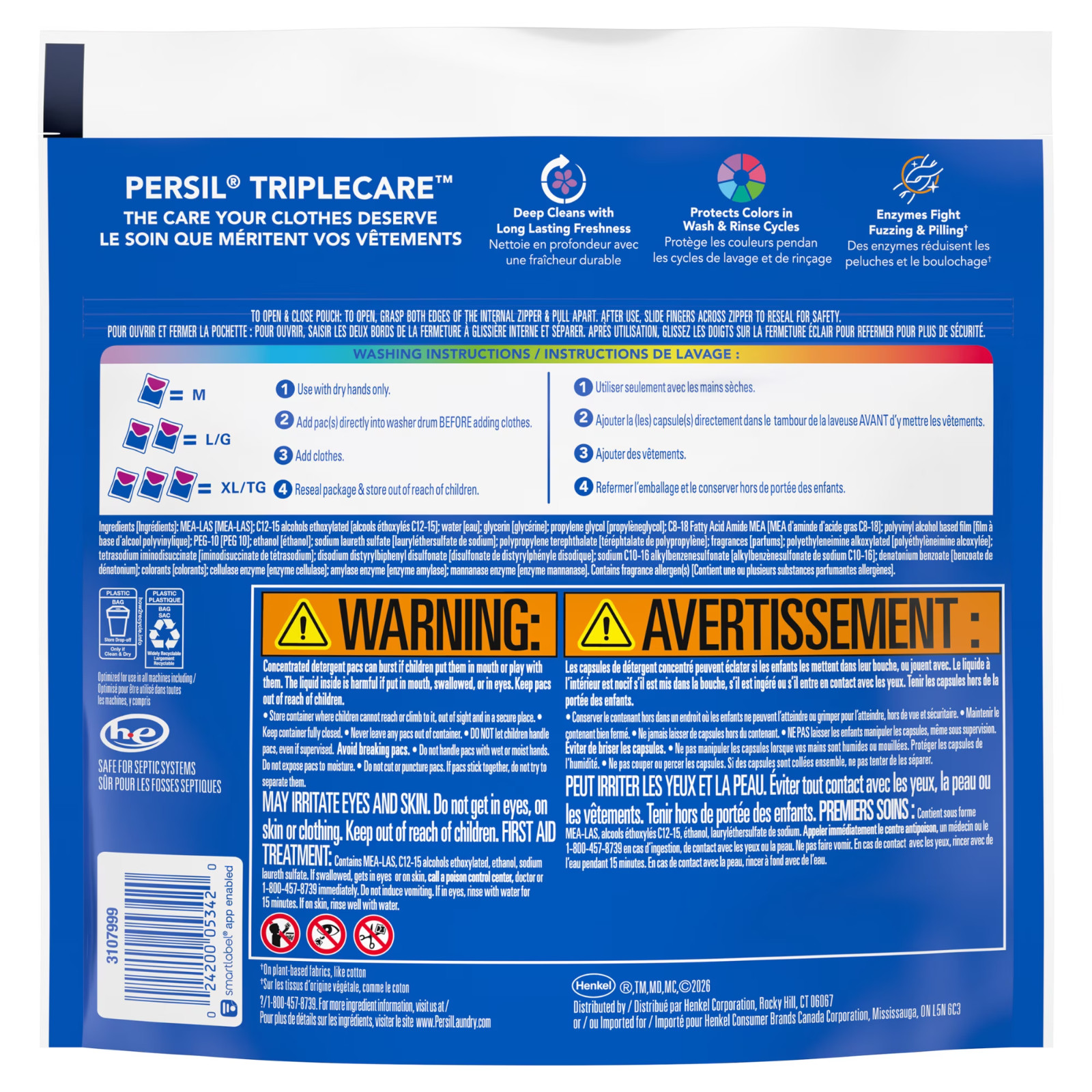 Persil Ultra Pacs Deep Clean Laundry Detergent, Intense Fresh, 76 Count