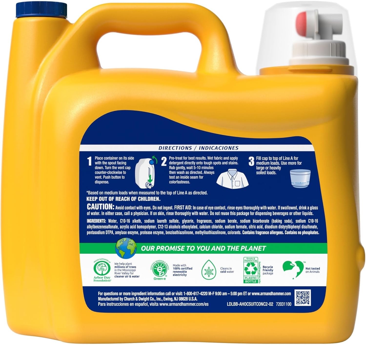 ARM & HAMMER Plus OxiClean Odor Blasters Fresh Burst, 128 Loads (166.5 fl oz)