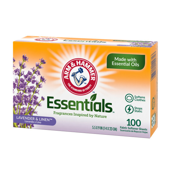 Arm & Hammer Fabric Softener Dryer Sheets, Lavender & Linen Scent, 100 Count