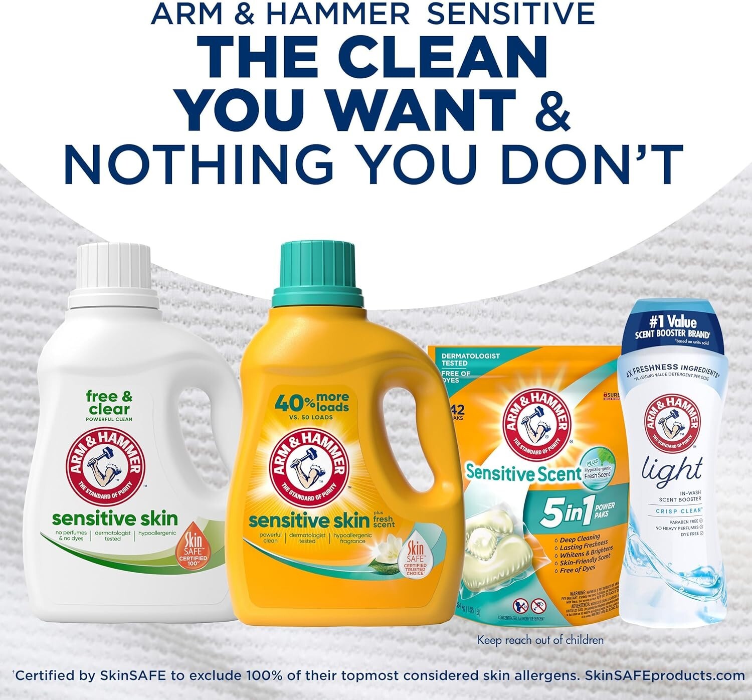 Sensitive Skin plus Fresh Scent, 105 Loads Liquid Laundry Detergent, ⭐️⭐️⭐️⭐️⭐️