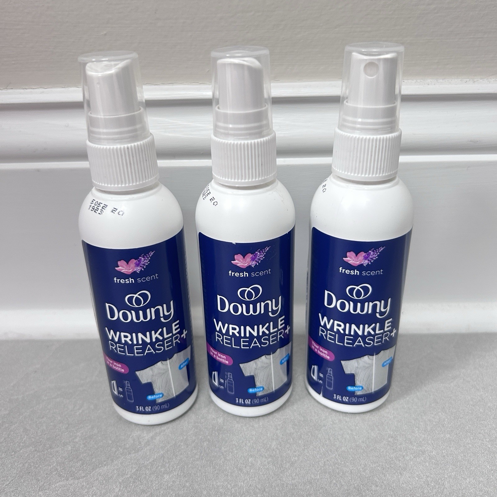 Downy Wrinkle Releaser Fabric Spray Fresh Scent 3oz – 3 bottles Travel