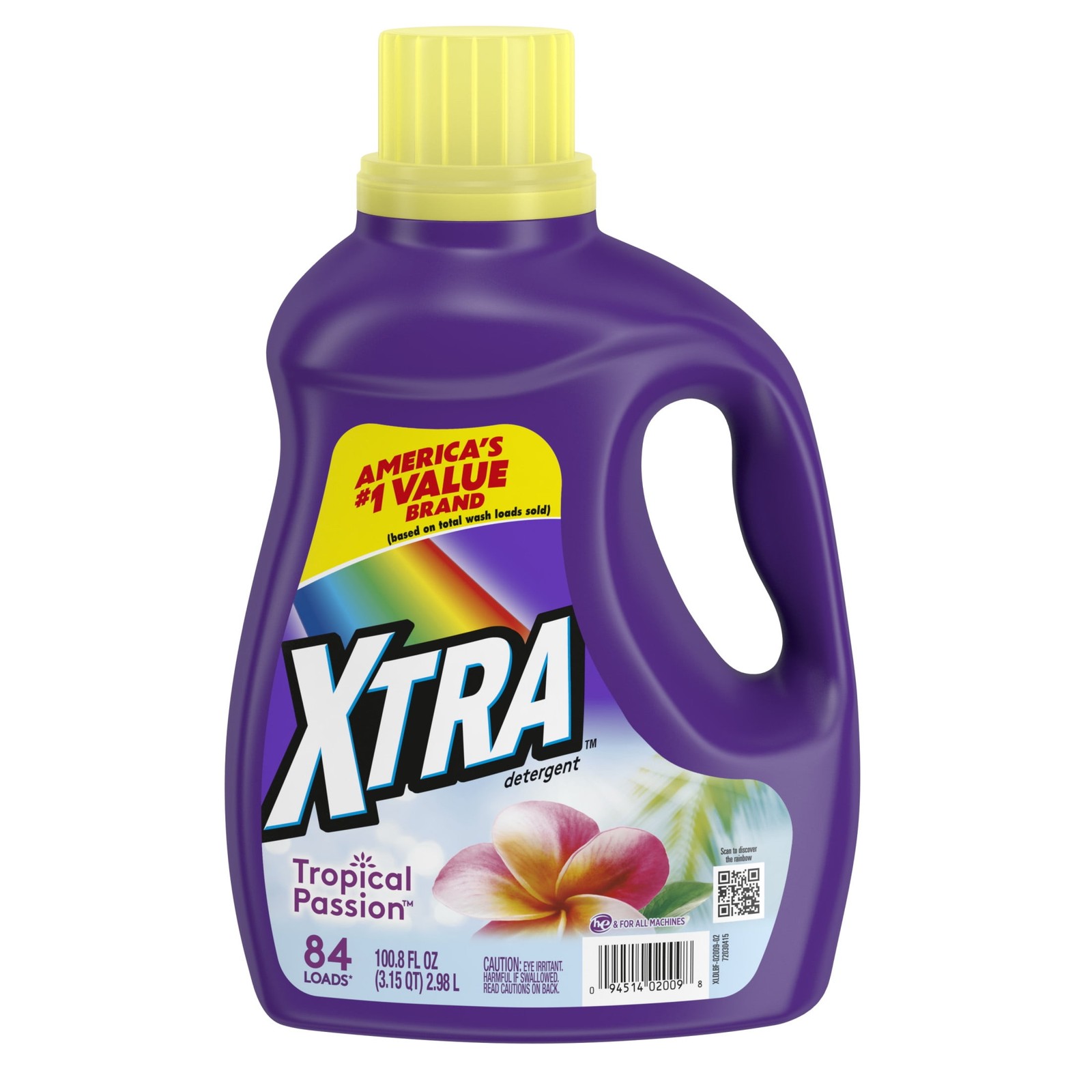 Xtra Tropical Passion, 84 Loads Liquid Laundry Detergent, 100.8 fl oz