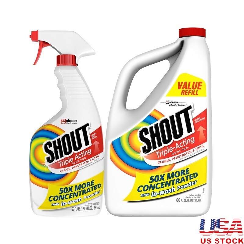 Triple Acting Laundry Stain Remover Spray Concentrated Multi Surface 22oz New