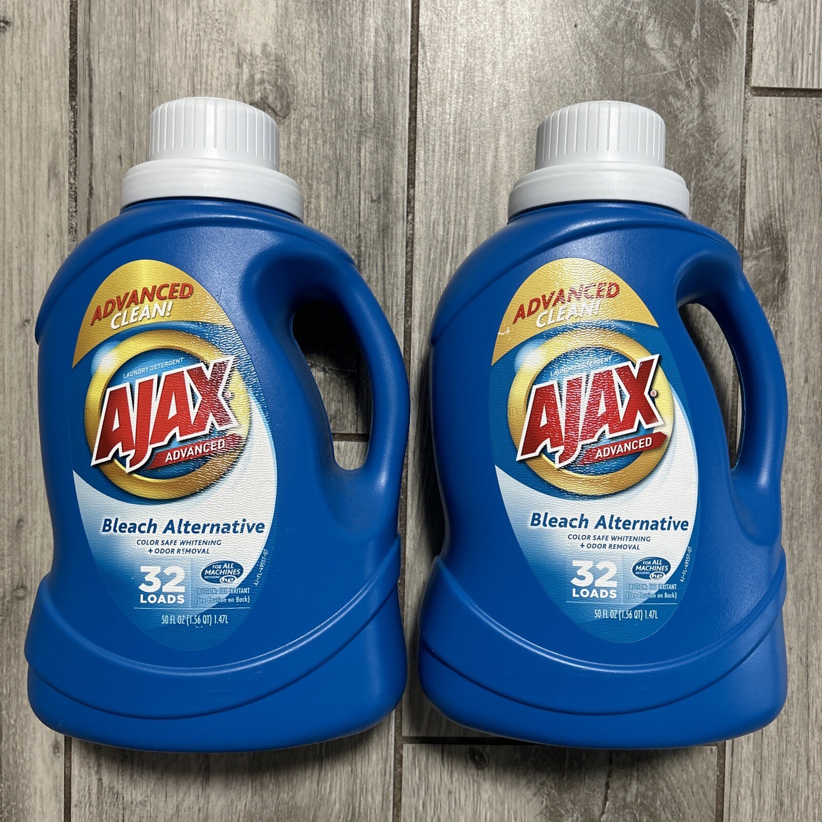 2-Ajax Original Scent Laundry Detergent Liquid Soap 50 oz. Bleach Alternative HE