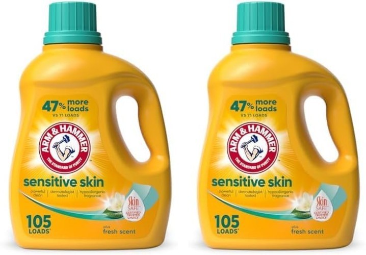 Concentrated Sensitive Skin Detergent, 210 oz, 105 Loads, Dermatologist Tested