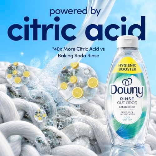 Downy Rinse Laundry Odor Remover Cool Cotton Scent 48 Fl Oz Fabric Softener New*