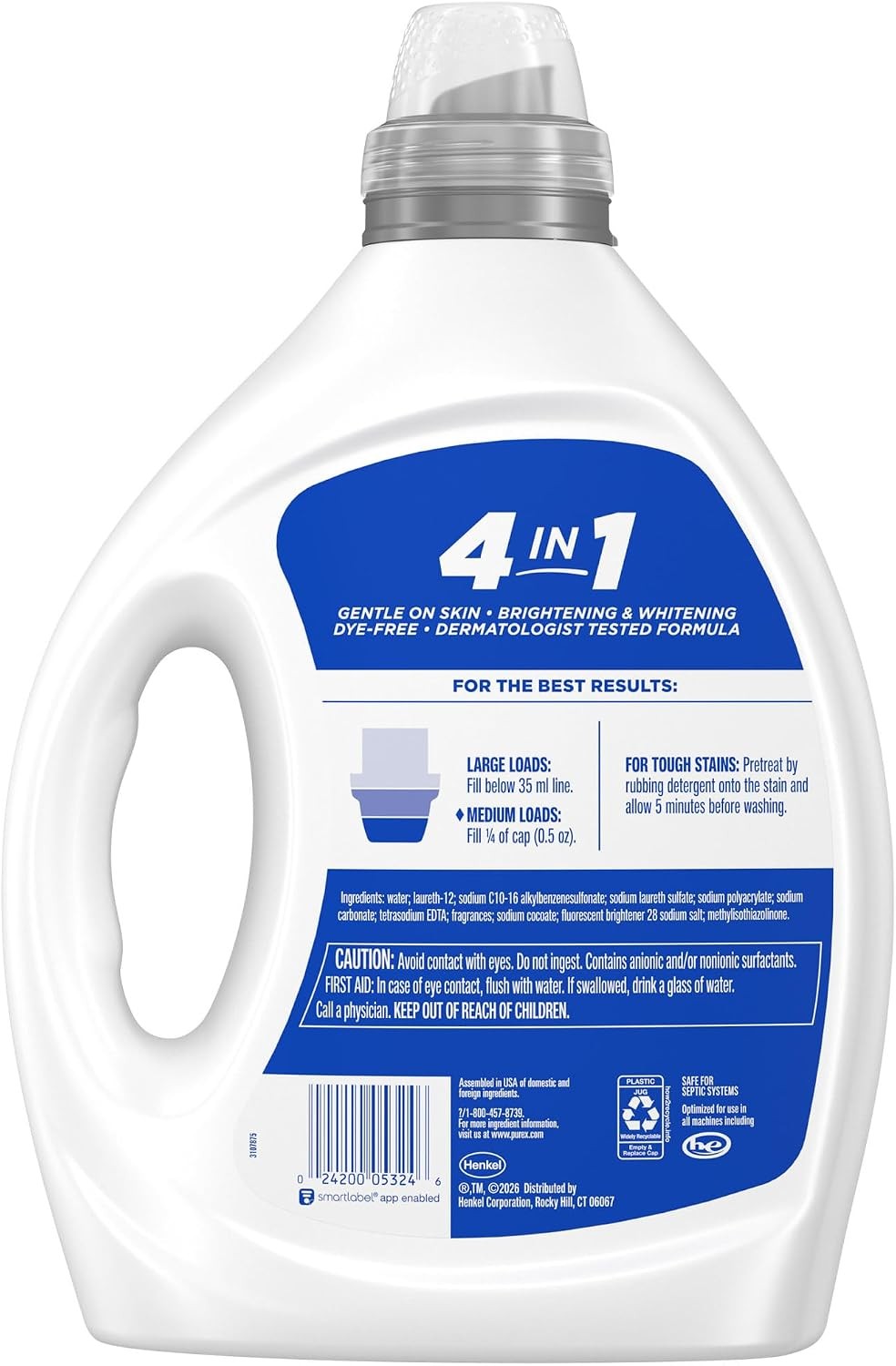 Baby Soft Liquid Laundry Detergent, Ultra Concentrated, 82.5 fl oz, 165 Loads,