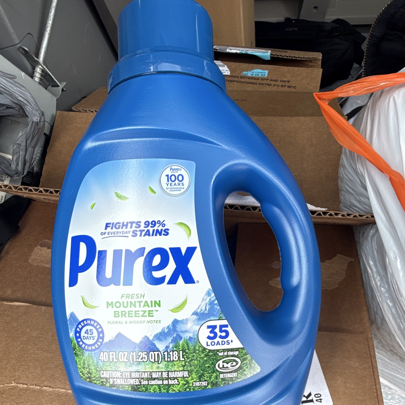 Purex Fresh Mountain Breeze Liquid Laundry Detergent HE 35 Loads Blue