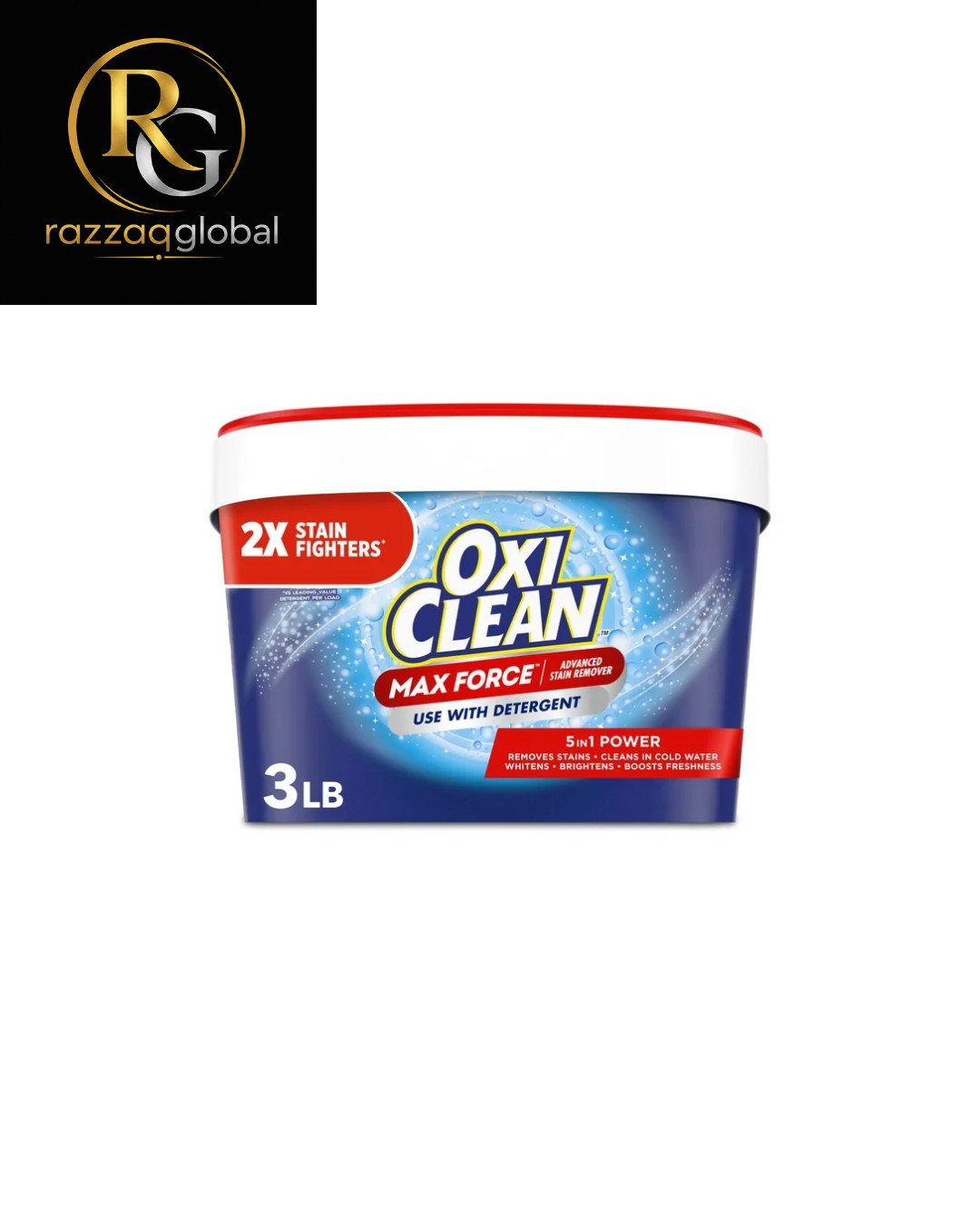 OxiClean Max Force Stain Remover Powder, Color-Safe, 3 lb